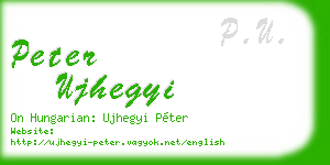 peter ujhegyi business card